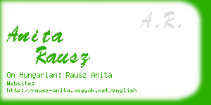 anita rausz business card